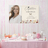 ワイルドフラワーボヘミアン卒業バナー 横断幕