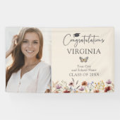 ワイルドフラワーボヘミアン卒業バナー 横断幕 (横)