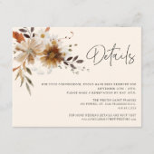 ワイルドフラワーボヘミ結婚アン詳細カード エンクロージャーカード (正面)