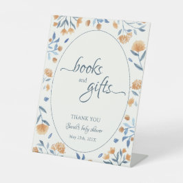 ワイルドフラワーボホの本&ギフトサイン赤ちゃんシャワー 台座サイン