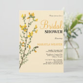 ワイルドフラワーボホイエローブライダルシャワー 招待状 (スタンド正面)