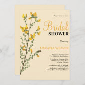 ワイルドフラワーボホイエローブライダルシャワー 招待状 (正面/裏面)