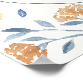 ワイルドフラワーボホウェルカムサインベビーシャワー ポスター (角)