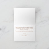 ワイルドフラワーボホエレガントバーンドオレンジ結婚ズ サンキューカード (内部)