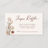 ワイルドフラワーボホオムツラッフルベビースシャワー エンクロージャーカード (正面)