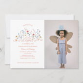 ワイルドフラワーボホガーデンパーティー1stバースデーフォト 招待状 (正面)