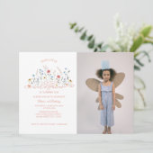 ワイルドフラワーボホガーデンパーティー1stバースデーフォト 招待状 (スタンド正面)