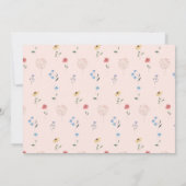 ワイルドフラワーボホガーデンパーティー1stバースデーフォト 招待状 (裏面)