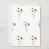 ワイルドフラワーボホガーデンフローラ最初の誕生日の招待 招待状 (裏面)