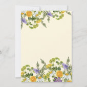 ワイルドフラワーボホガールベビーシャワー 招待状 (裏面)