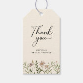 ワイルドフラワーボホサンキューブライダルシャワープレゼントラベル ギフトタグ (正面)
