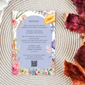 ワイルドフラワーボホシックフローラリース結婚ズ詳細 招待状