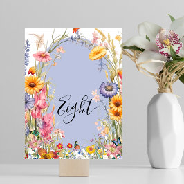 ワイルドフラワーボホシックフローラ結婚リース テーブルナンバー