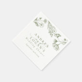 ワイルドフラワーボホシックブライダルシャワー スタンダードカクテルナプキン (角)