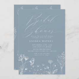 ワイルドフラワーボホシックブライダルシャワー 招待状