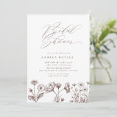 ワイルドフラワーボホシックブライダルシャワー 招待状 (スタンド正面)