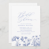 ワイルドフラワーボホシックブライダルシャワー 招待状 (正面/裏面)