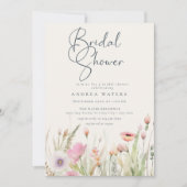 ワイルドフラワーボホシックブライダルシャワー 招待状 (正面)