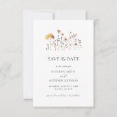 ワイルドフラワーボホシックモダンお洒落フローラ セーブザデート (正面)