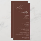 ワイルドフラワーボホシック結婚ズ メニュー (正面/裏面)