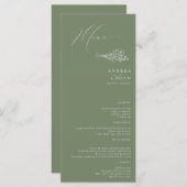 ワイルドフラワーボホシック結婚ズ メニュー (正面/裏面)