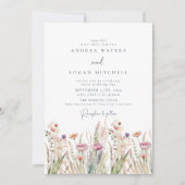 ワイルドフラワーボホシック結婚ズ 招待状 (正面)