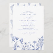 ワイルドフラワーボホシック結婚ズ 招待状 (正面/裏面)