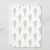 ワイルドフラワーボホシック結婚ズ 招待状 (裏面)