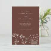 ワイルドフラワーボホシック結婚式招待状 招待状 (スタンド正面)