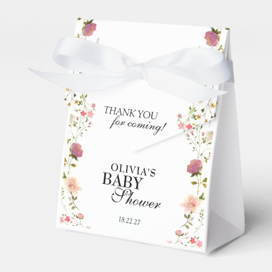 ワイルドフラワーボホフローラありがとうお土産プレゼント フェイバーボックス (正面サイド)