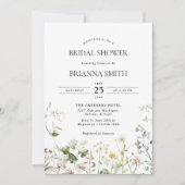ワイルドフラワーボホフローラガーデンブライダルシャワー 招待状 (正面)