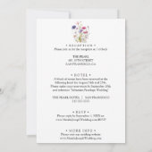 ワイルドフラワーボホフローラガーデン結婚オールインワン 招待状 (裏面)