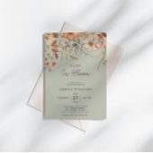 ワイルドフラワーボホフローラセージグリーンベビーイン開花 招待状