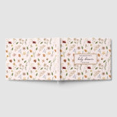 ワイルドフラワーボホフローラベビーシャワーゲストブック ゲストブック (全面)