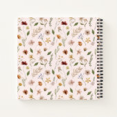 ワイルドフラワーボホフローラベビーシャワーゲストブック ノートブック (裏面)