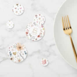 ワイルドフラワーボホフローラベビーシャワー コンフェッティ