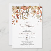 ワイルドフラワーボホフローラベビーシャワー 招待状 (正面)
