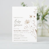 ワイルドフラワーボホフローラベビーシャワー 招待状 (スタンド正面)