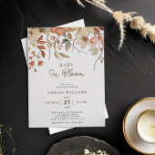 ワイルドフラワーボホフローラベビーシャワー 招待状