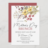 ワイルドフラワーボホフローラマザーズデイブランチ 招待状 (正面/裏面)