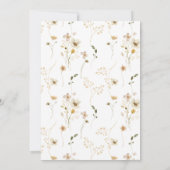 ワイルドフラワーボホフローラリースベビーシャワー 招待状 (裏面)