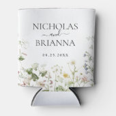 ワイルドフラワーボホフローラ庭園の結婚式 缶クーラー (正面)