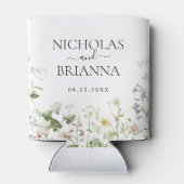 ワイルドフラワーボホフローラ庭園の結婚式 缶クーラー (裏面)