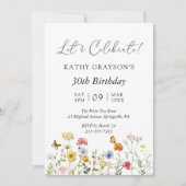 ワイルドフラワーボホフローラ植物誕生会 招待状 (正面)