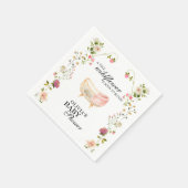 ワイルドフラワーボホフローラ男女兼用ベビーシャワー スタンダードカクテルナプキン (角)
