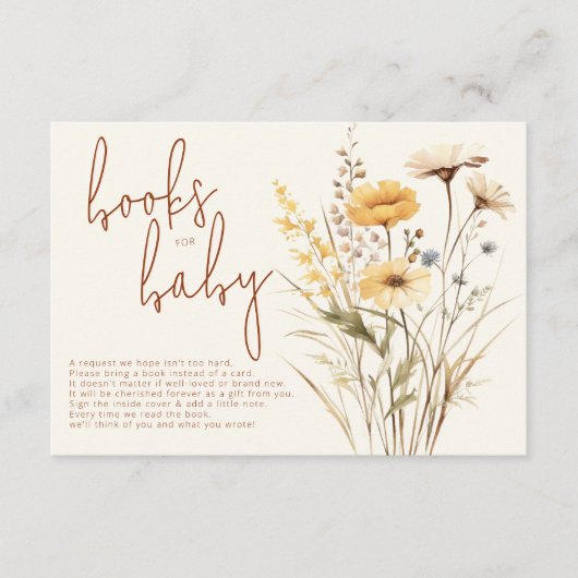 ワイルドフラワーボホブックスベビー エンクロージャーカード (正面)
