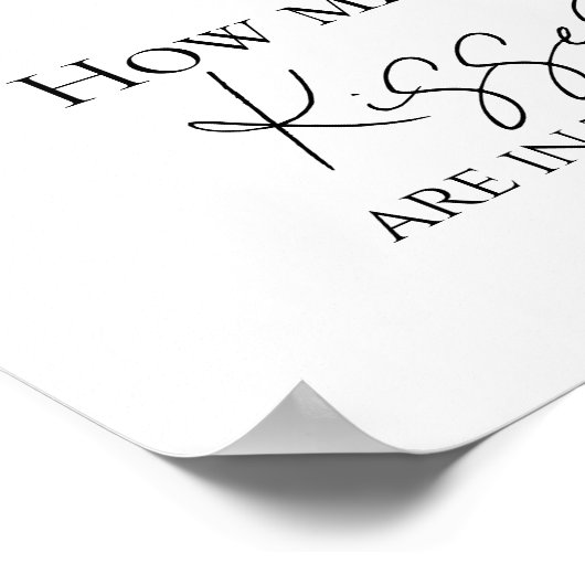 ワイルドフラワーボホブライダルシャワーどのぐらいキスサイン ポスター (角)