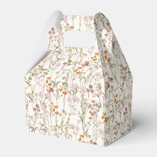 ワイルドフラワーボホブライダルシャワーイン開花ガーデン フェイバーボックス (裏面サイド)