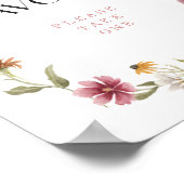 ワイルドフラワーボホブライダルシャワーウィズサイン ポスター (角)