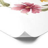 ワイルドフラワーボホブライダルシャワーウェルカムポスター ポスター (角)